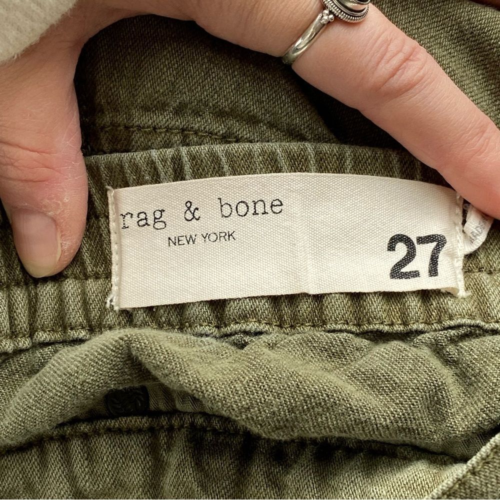 rag & bone Olive Drab Engineered Cotton Boho Jogger Pants Size 27 Best Seller - Picture 11 of 16